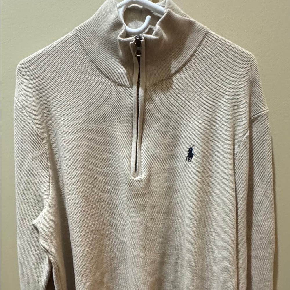 2XB/2TG Men’s Polo Ralph Lauren Pullover Ribbed Mock Neck Zip in Pima cotton